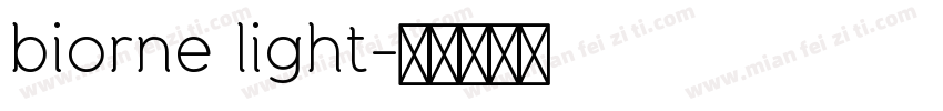 biorne light字体转换